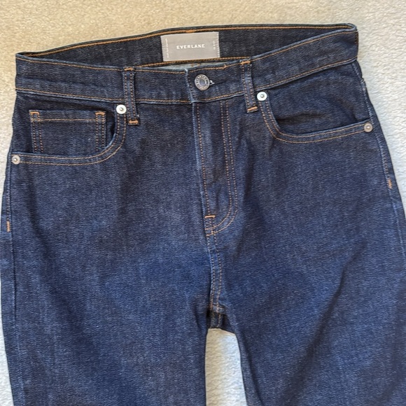 Everlane Skinny Ankle Cropped Dark Wash Jean - Picture 3 of 7